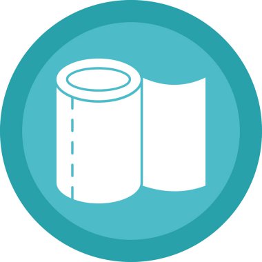 Düz tuvalet kağıdı. Basit resimleme