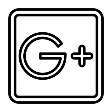 Google Plus web simgesi vektör çizimi