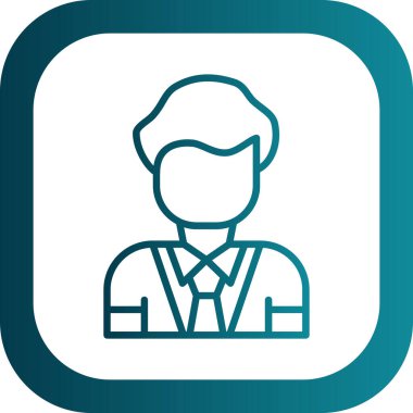 adam düz simge vektör çizim 