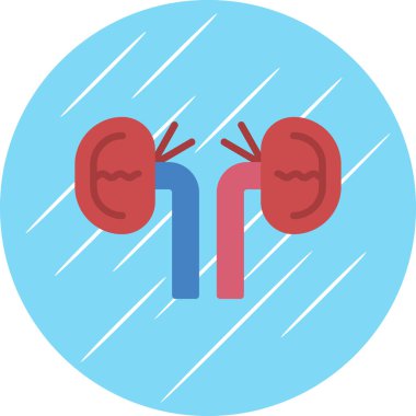 Vektör illüstrasyonu, Böbrekler Tıbbi simgesi 