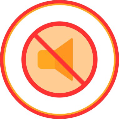 Sessiz simgenin vektör illüstrasyonu 