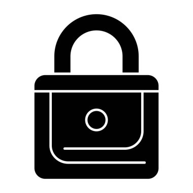 asma kilit simgesi, vektör çizimi  