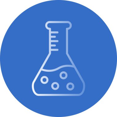 Bilim şişesi. Basit tasarım. Beaker vektör simgesi              