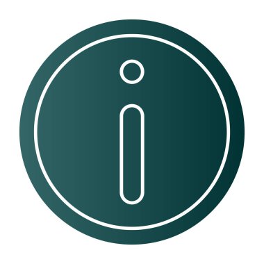 Basit bilgi işareti simgesi, vektör illüstrasyonu