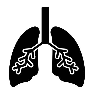 akciğerler web simgesi basit illüstrasyon 