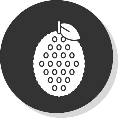 taze Jackfruit ikon vektör çizimi tasarımı