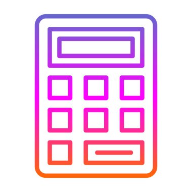 Basit Hesaplayıcı Simgesi, vektör illüstrasyonu