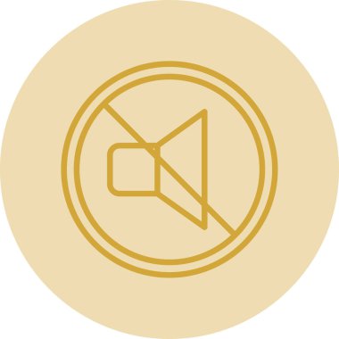 Sessiz simgenin vektör illüstrasyonu 