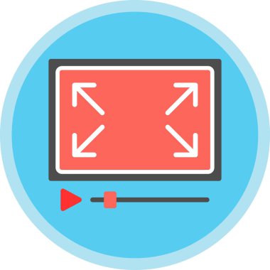 Monitör. Web simgesi basit illüstrasyon