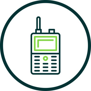 Telsiz telsizi. Web simgesi basit illüstrasyon