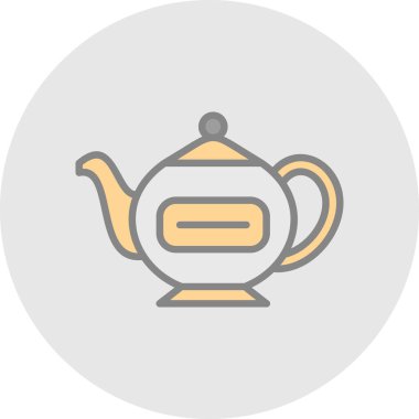 Çaydanlık ağı simgesi. Basit resimleme                           