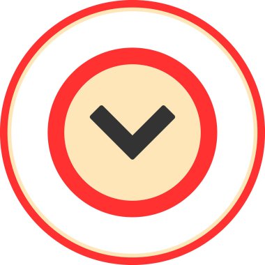 ok simgesi, vektör illüstrasyonu 