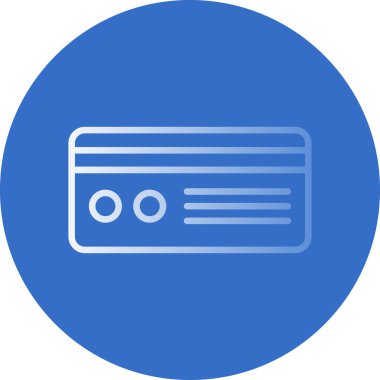 Kredi kartı simgesi, vektör illüstrasyonu basit tasarım