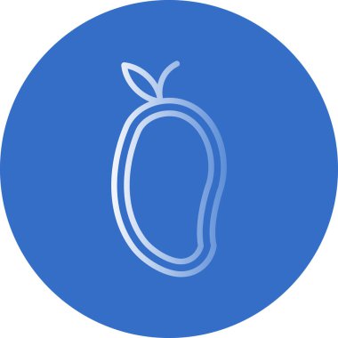 Mango egzotik meyve ikonu, vektör illüstrasyonu 