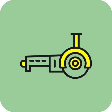 Traktör düz simgesi, vektör, illüstrasyon