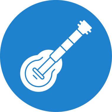 Gitar ikonu. Web için basit müzik vektör simgeleri çizimi