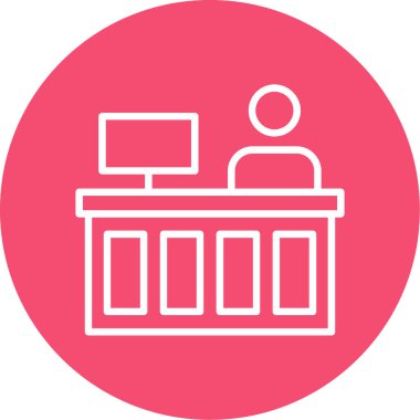 Resepsiyon simgesinin vektör illüstrasyonu
