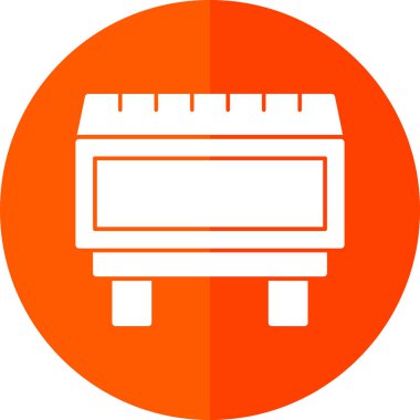 Bir tren simgesinin vektör illüstrasyonu