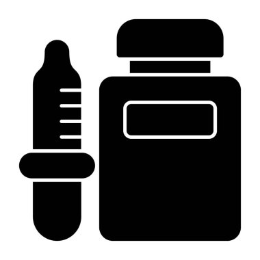 İlaç ve hap ikonu, vektör illüstrasyonu. haplar