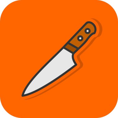 Bıçak düz simgesi, vektör illüstrasyonu 