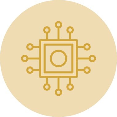 İşlemci, işlemci vektör simgesi