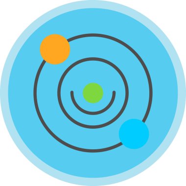 Yörünge web simgesi vektör illüstrasyonu