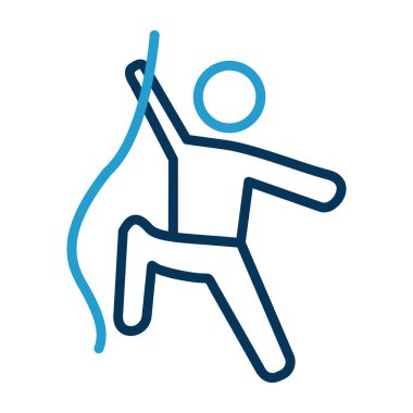 Erkek tırmanıcı simgesi vektör illüstrasyonu