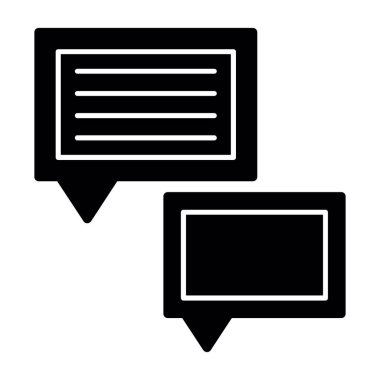 Konuşma baloncukları simgesi, vektör illüstrasyonu