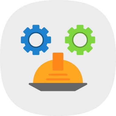 vektör dişlisi düz renk simgesi