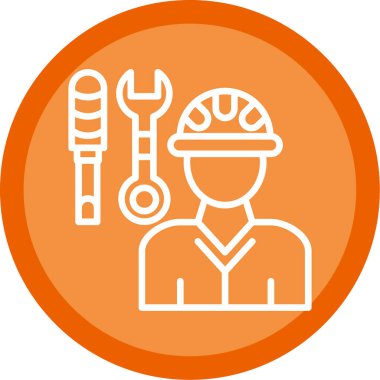 Tamirci web simgesi, vektör illüstrasyonu