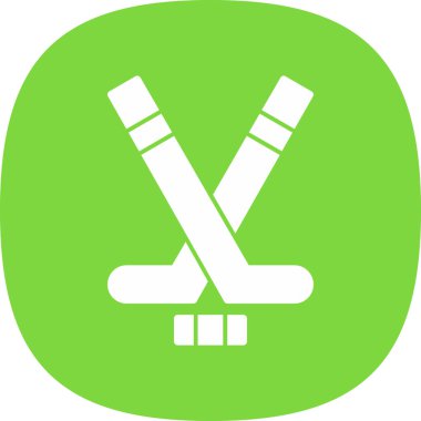 Hokey sopası vektör simgesi modern basit tasarım