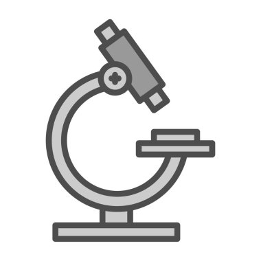 Mikroskop. Web simgesi basit illüstrasyon