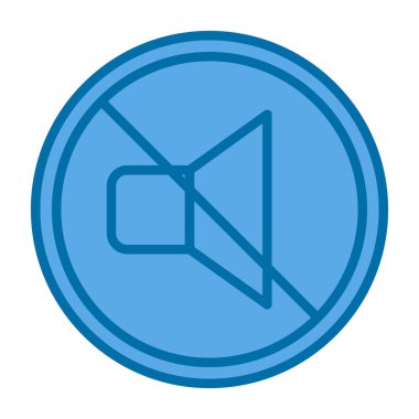 Sessiz simgenin vektör illüstrasyonu 