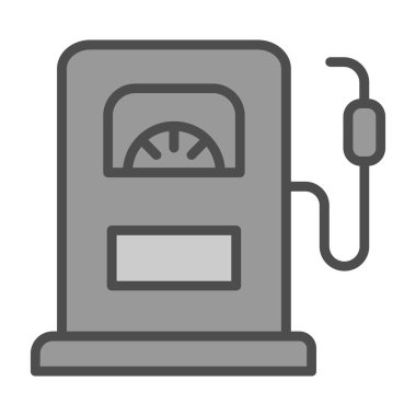 benzin istasyonu simgesi, vektör illüstrasyonu