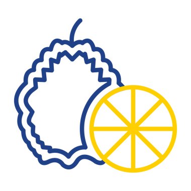 limon dilimi ve yarım simge vektör illüstrasyon tasarımı