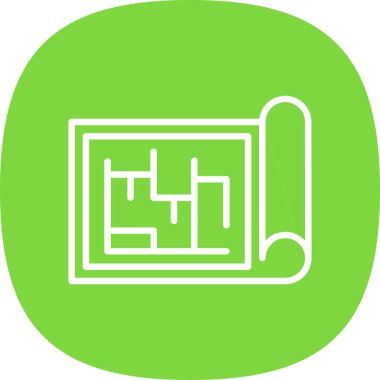 Şablon simgesi, vektör illüstrasyonu basit tasarım