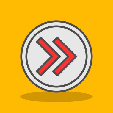 Tek izole edilmiş ok simgesinin vektör illüstrasyonu