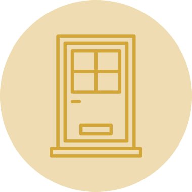 Ön Kapı simgesi, basit vektör illüstrasyonu 