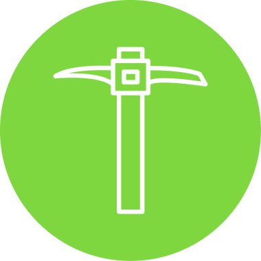 Kazma simgesi vektörü. düz resimleme                        