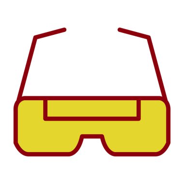 Gözlükler. Web simgesi basit illüstrasyon  