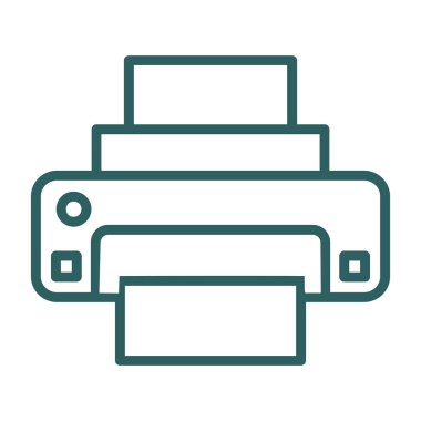 Yazıcı simgesinin vektör illüstrasyonu 