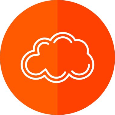 Basit Bulutlu hava simgesi, vektör illüstrasyonu