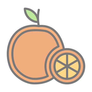 Turuncu simgenin vektör illüstrasyonu