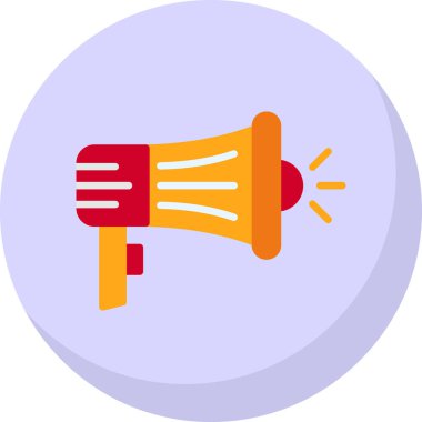 megafon simgesi, kampanya konsepti vektör illüstrasyonu