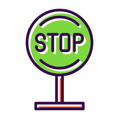 Soyut arkaplanda izole edilmiş simgeyi durdur