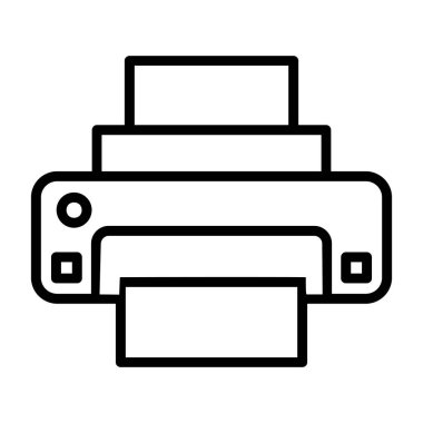 Yazıcı simgesinin vektör illüstrasyonu 