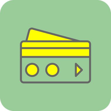 Banka Kart simgesi vektör illüstrasyonu 