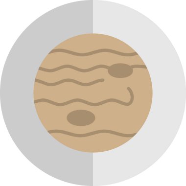 Ay düz simgesi, vektör illüstrasyonu