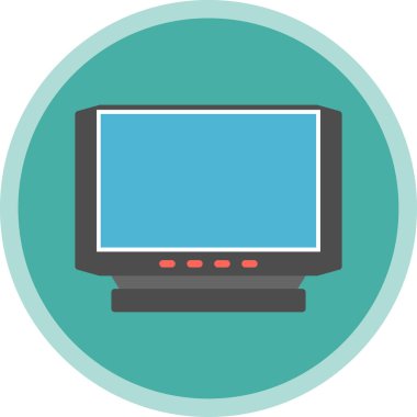 televizyon web simgesi vektör illüstrasyonu