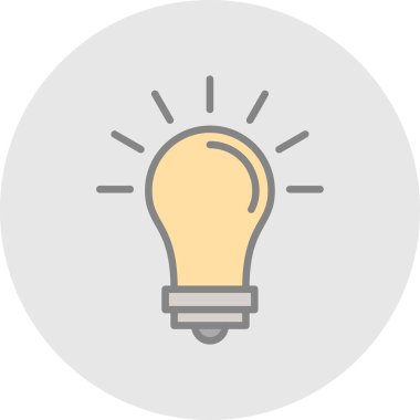 ampul simgesi, vektör illüstrasyonu 